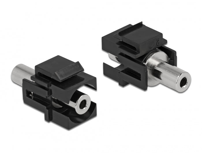Delock Keystone Modul Klinkenbuchse 3,5 mm 3 Pin zu Klinkenbuchse 3,5 mm 3 Pin schwarz