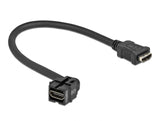 Delock Keystone Modul HDMI Buchse 250° > HDMI Buchse mit Kabel schwarz