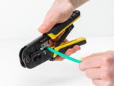 Delock Universelle Crimpzange mit Abisolierer für 8P (RJ45) oder 6P (RJ12/11) Stecker