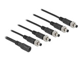 Delock DC Verteilerkabel 5,5 x 2,1 mm 1 x Buchse zu 5 x Stecker verschraubbar