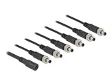 Delock DC Verteilerkabel 5,5 x 2,1 mm 1 x Buchse zu 6 x Stecker verschraubbar