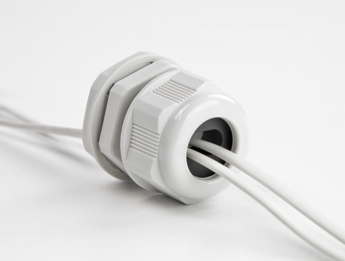 Delock Kabelverschraubung PG21 für Flachkabel grau 2 Stück