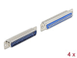 Delock D-Sub 37 Pin Stecker Metall, Lötversion, 4 Stück