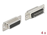 Delock D-Sub HD 26 Pin Buchse Metall, Lötversion, 4 Stück
