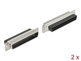 Delock D-Sub 37 Pin Crimp Stecker, Metall, 2 Stück