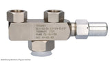 Wechselventil Q.28 R.1-1/4xG1/2", 60bar in 1-1/4" Rotal., out 2xG1/2",kv=4,8m³/h