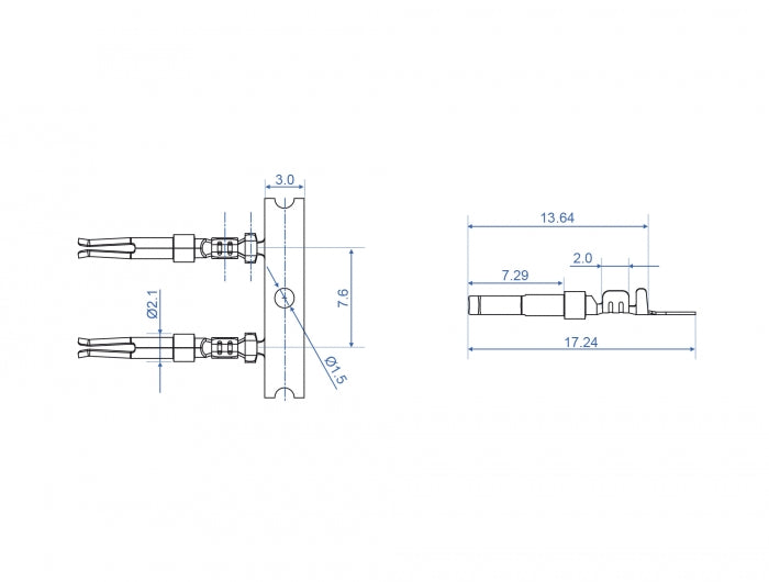 Delock Crimp-Kontakte für D-Sub Crimp Buchse 40 Stück