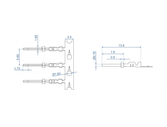 Delock Crimp-Kontakte für D-Sub HD Crimp Stecker 40 Stück