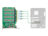 Delock PCI Express x16 Karte zu 4 x intern NVMe M.2 Key M mit Kühlkörper - Bifurcation