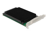Delock PCI Express x16 Karte zu 4 x intern NVMe M.2 Key M mit Kühlkörper - Bifurcation