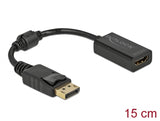 Delock Adapter DisplayPort 1.1 Stecker zu HDMI Buchse Passiv schwarz
