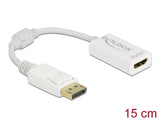 Delock Adapter DisplayPort 1.1 Stecker zu HDMI Buchse Passiv weiß