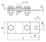 DEHN SE Erdungsrohrschelle V2A 60,3mm ERS 60 AB11 V2A unbeh