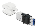 Delock Keystone Modul USB 5 Gbps A Buchse > USB 5 Gbps B Buchse weiß