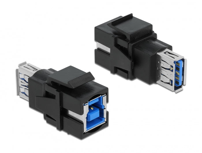 Delock Keystone Modul USB 5 Gbps A Buchse > USB 5 Gbps B Buchse schwarz