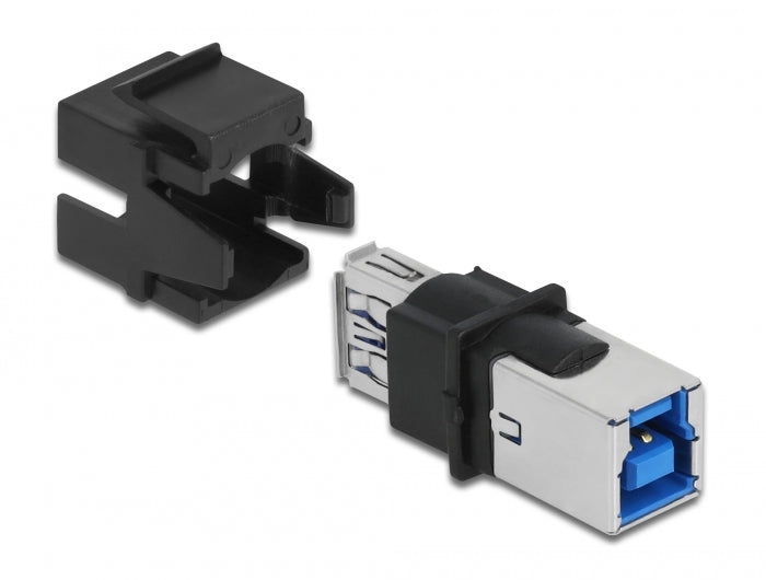 Delock Keystone Modul USB 5 Gbps A Buchse > USB 5 Gbps B Buchse schwarz