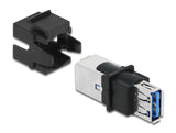 Delock Keystone Modul USB 5 Gbps A Buchse > USB 5 Gbps B Buchse schwarz