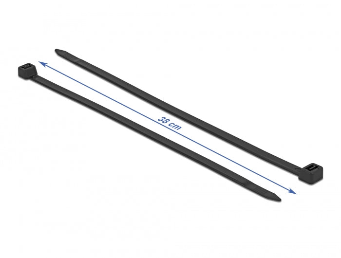 Delock Kabelbinder hitzebeständig L 380 x B 7,6 mm schwarz 50 Stück