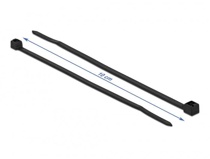 Delock Kabelbinder kälteresistent L 100 x B 2,5 mm schwarz 100 Stück