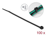 Delock Kabelbinder hitzebeständig L 150 x B 3,6 mm schwarz 100 Stück