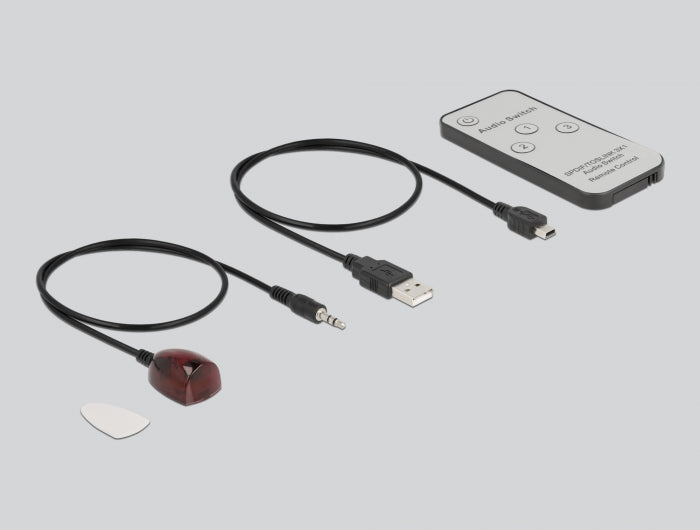 Delock S/PDIF TOSLINK Switch 3 In 1 Out mit IR-Fernbedienung und USB Stromversorgung