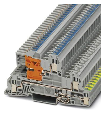 PHOENIX Installationsklemme 24A 0,2-4qmm UTI 2,5-PE/L/NT 3pot gr erf.Abschlusspl