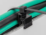 Delock Kabelbinder mit Befestigungsclip L 200 x B 4,8 mm schwarz 50 Stück