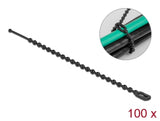 Delock Blitzbinder wiederverwendbar L 100 x B 2,4 mm schwarz 100 Stück