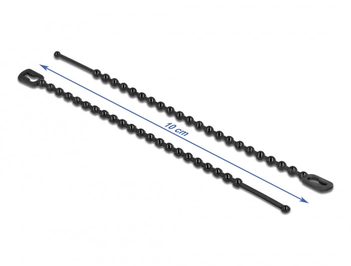 Delock Blitzbinder wiederverwendbar L 100 x B 2,4 mm schwarz 100 Stück