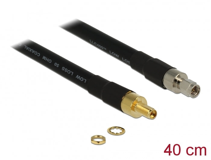 Delock Antennenkabel SMA Stecker > SMA Buchse CFD400 LLC400 0,4 m low loss