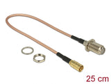 Delock Antennenkabel F Buchse zum Einbau > SMB Stecker RG-316 25 cm