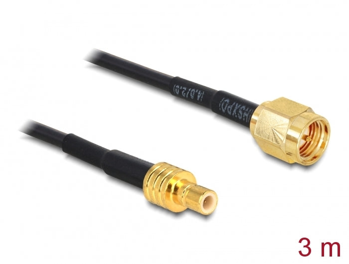 Delock Antennenkabel SMA Stecker > SMB Buchse RG-174 3 m