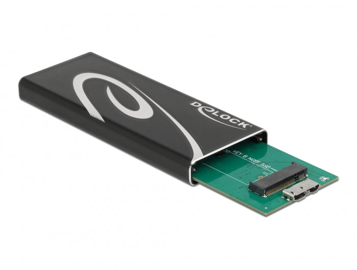 Delock Externes Gehäuse SuperSpeed USB für M.2 SATA SSD Key B