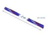Delock Geflechtschlauch dehnbar 2 m x 6 mm blau-rot-weiß
