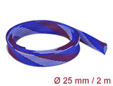 Delock Geflechtschlauch dehnbar 2 m x 25 mm blau-rot-weiß