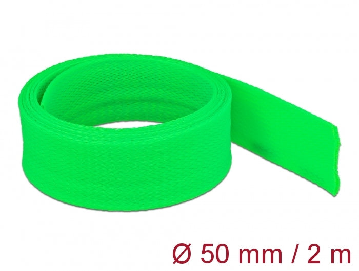 Delock Geflechtschlauch dehnbar 2 m x 50 mm grün