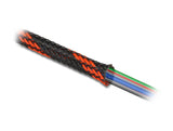 Delock Geflechtschlauch dehnbar 2 m x 6 mm schwarz-rot