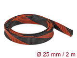 Delock Geflechtschlauch dehnbar 2 m x 25 mm schwarz-rot