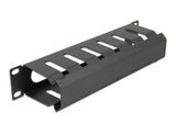Delock 10″ Kabelmanagement Rangierpanel mit Öffnung 1 HE schwarz