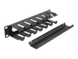 Delock 10″ Kabelmanagement Rangierpanel mit Öffnung 1 HE schwarz