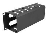 Delock 10″ Kabelmanagement Rangierpanel mit 2 Öffnungen 1 HE schwarz