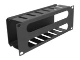 Delock 10″ Kabelmanagement Rangierpanel mit 2 Öffnungen 1 HE schwarz