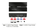 Delock USB 2.0 Switch für 2 PC an 2 Geräte