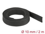 Delock Gewebeschrumpfschlauch 2 m x 10 mm Schrumpfungsrate 2:1 schwarz