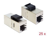 Delock Keystone Modul RJ45 Buchse > RJ45 Buchse Cat.6 kompakt 25 Stück
