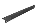 Delock 19″ Kabelmanagement Bürstenleiste mit Kabelbefestigung 1 HE schwarz