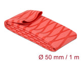 Delock Schrumpfschlauch X-Muster rutschfest 1 m x 50 mm rot