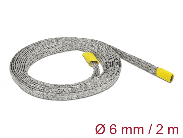Delock Geflechtschlauch zur EMV Abschirmung dehnbar 2 m x 6 mm
