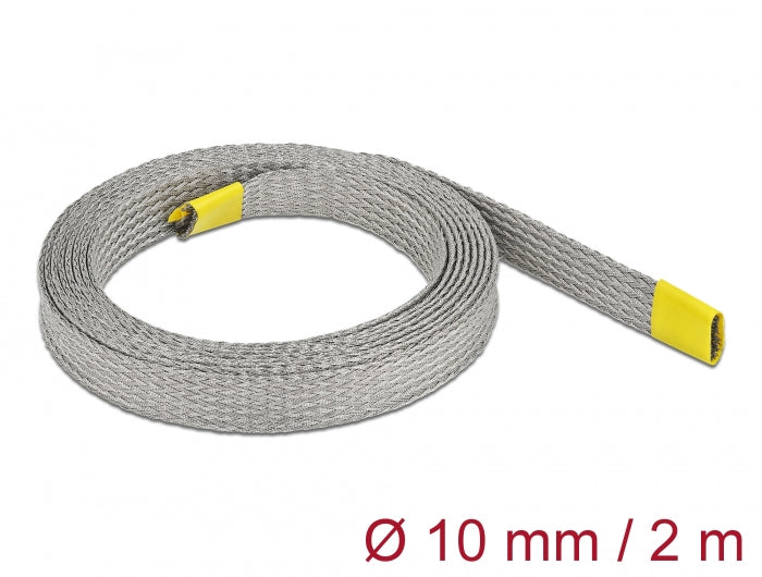 Delock Geflechtschlauch zur EMV Abschirmung dehnbar 2 m x 10 mm