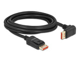 Delock DisplayPort Kabel Stecker gerade zu Stecker 90° oben gewinkelt 8K 60 Hz 3 m